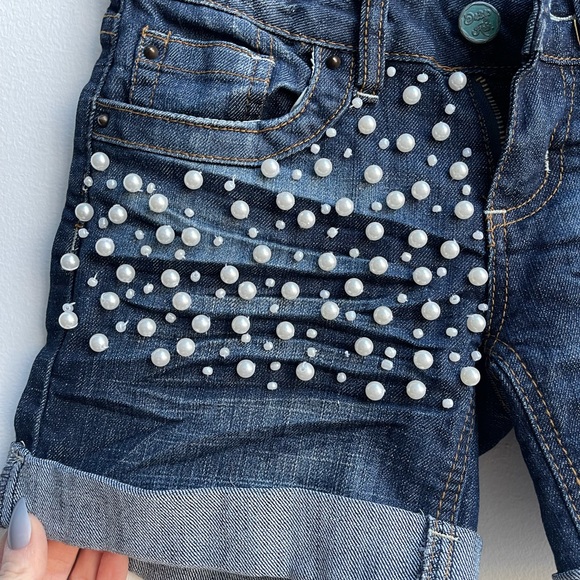 Indigo Rein jean shorts with Pearl beads - Picture 3 of 5
